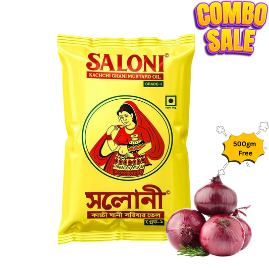 Saloni Mustrd Oil 1 Ltr With Onion 500gm