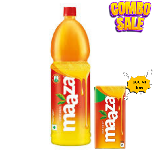 Maza 1.25 Ltr Bottel & Maza 200ml Drink