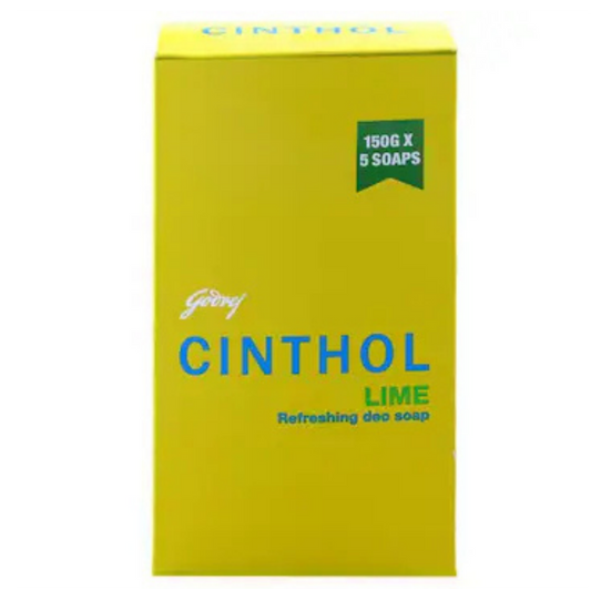 Cinthol Lime Refreshing Deo Soap 150 g (Pack of 5)