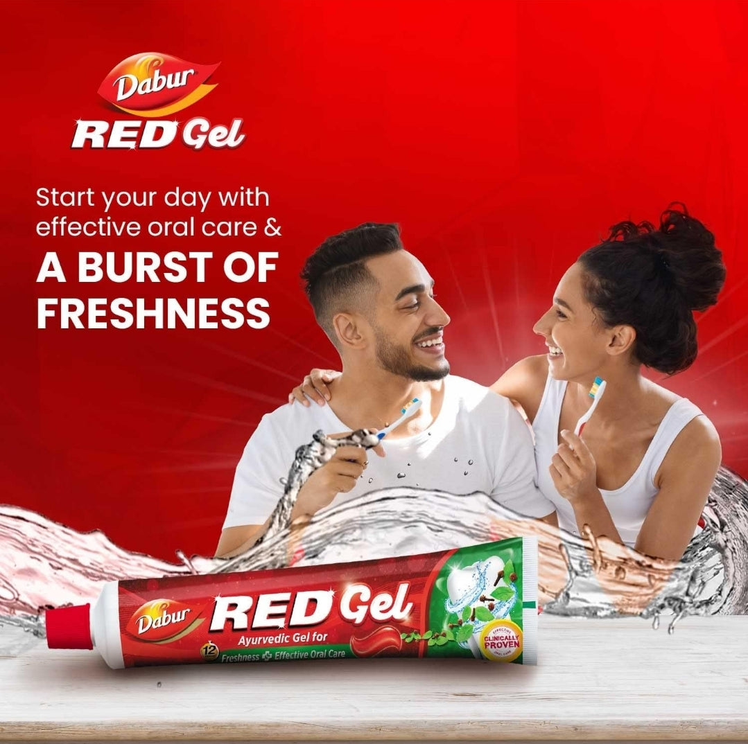 Dabur Red Gel Ayurvedic Toothpaste - 300g (150g x 2, Pack of 2)