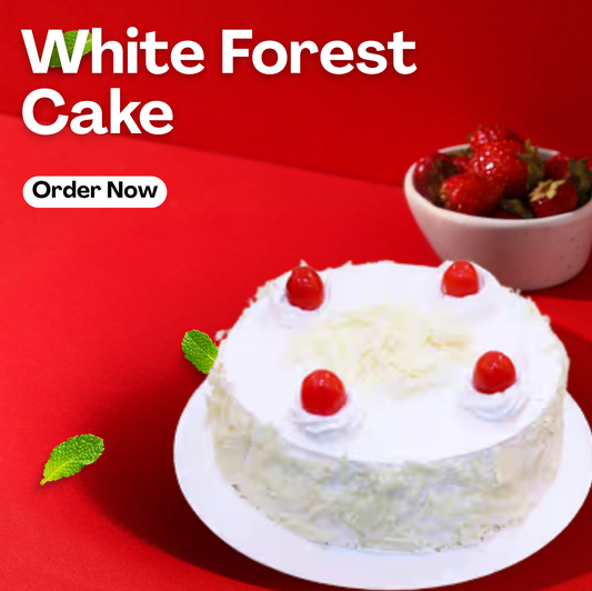 Birthday White Forest Cake [1 Pound]