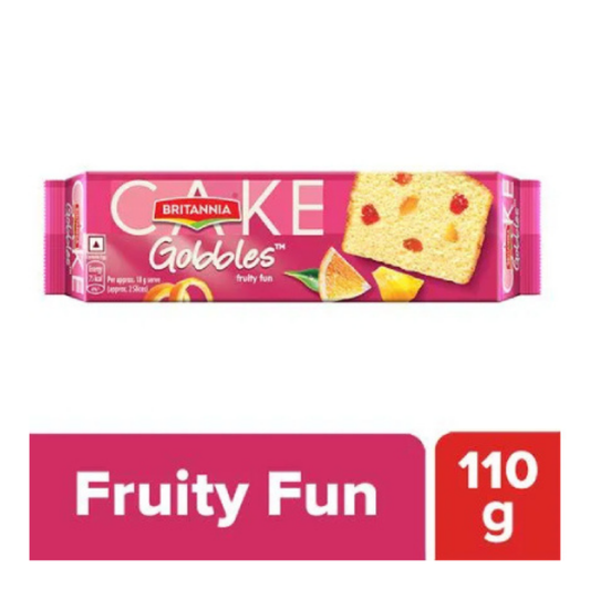 Britannia Gobbles Bar Fruity Fun Cake [100gm]