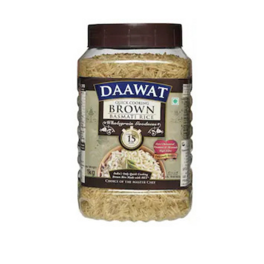 Dawat Brown Basmati Rice [1 Kg] Jar
