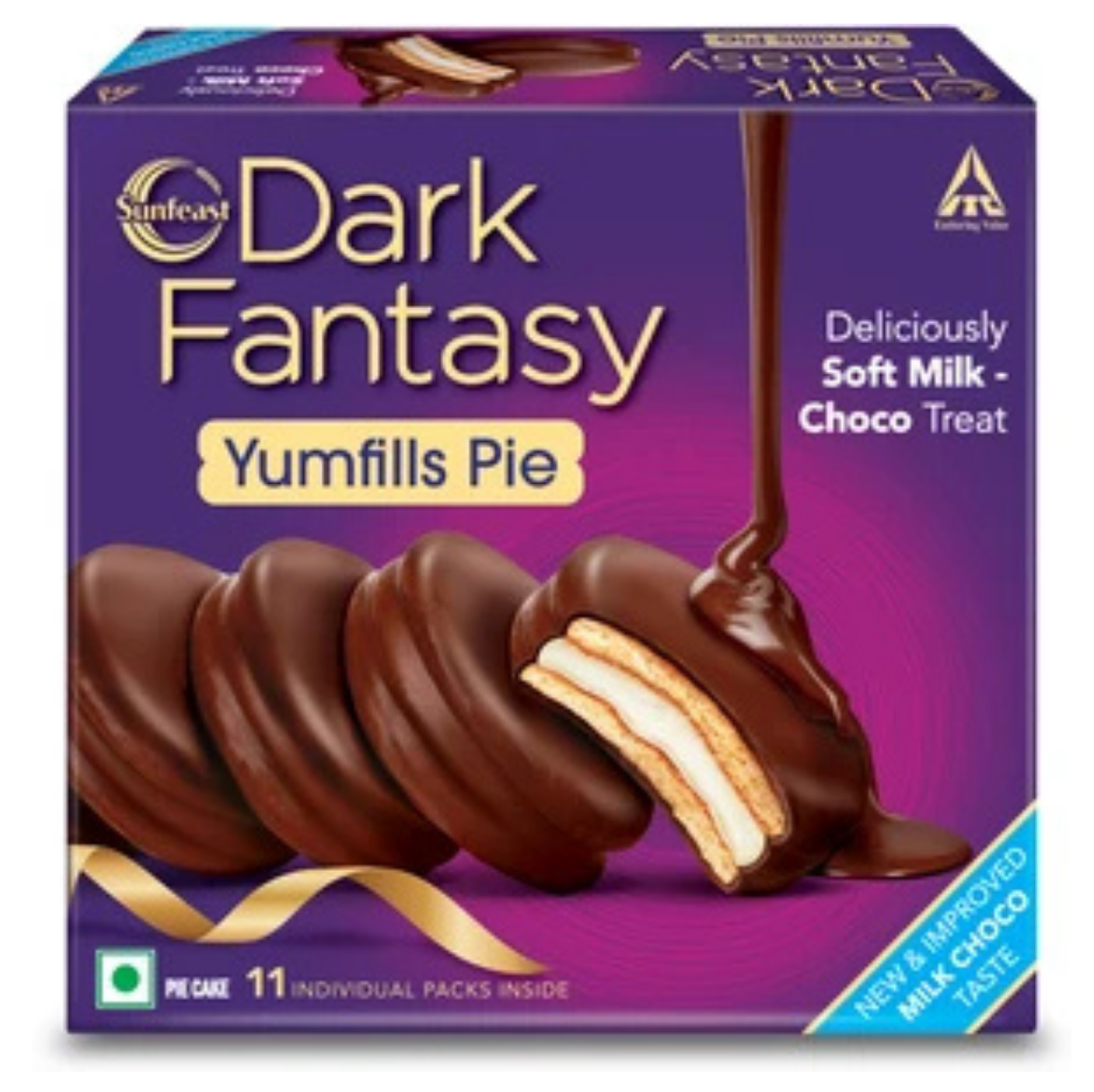 Sunfeast Dark Fantasy Yumfills Cookie Cake Biscuit (242 g) [6 Box]