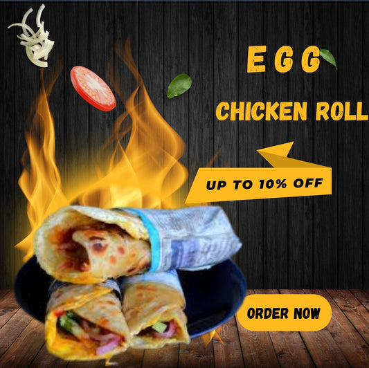 Double Egg Chicken Roll (Non-Veg)