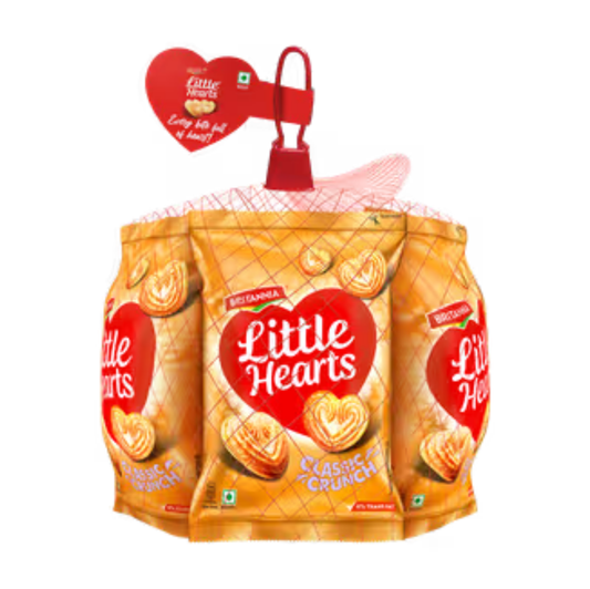 BRITANNIA Little Hearts Classic Crunch Sweet & Salty Biscuit (70 g) [1x3]