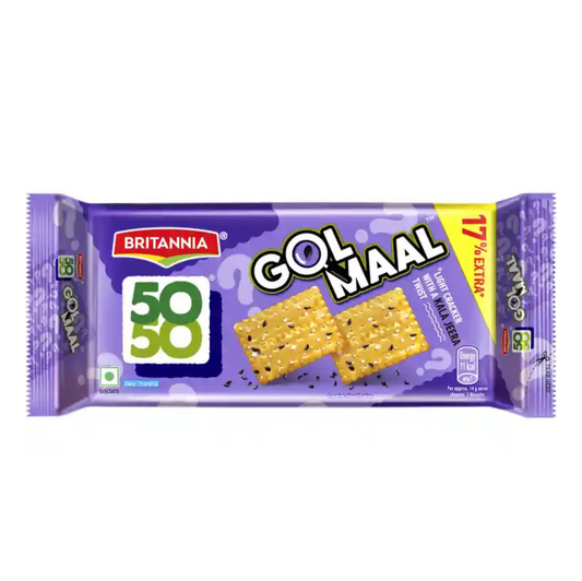 BRITANNIA 50-50 Golmaal Salted Biscuit Salted Biscuit 170 g [1x6]