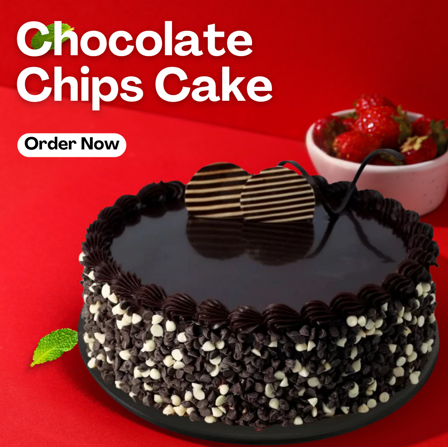 Birthday Chocolate Chips Cake [1 Pound]