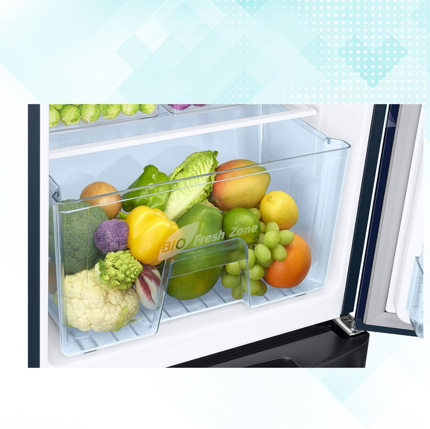 Samsung 183 L, 5 Star, Digital Inverter, Direct-Cool Single Door Refrigerator (RR20D2825HV/NL, Himalaya Poppy Blue, Base Stand Drawer)