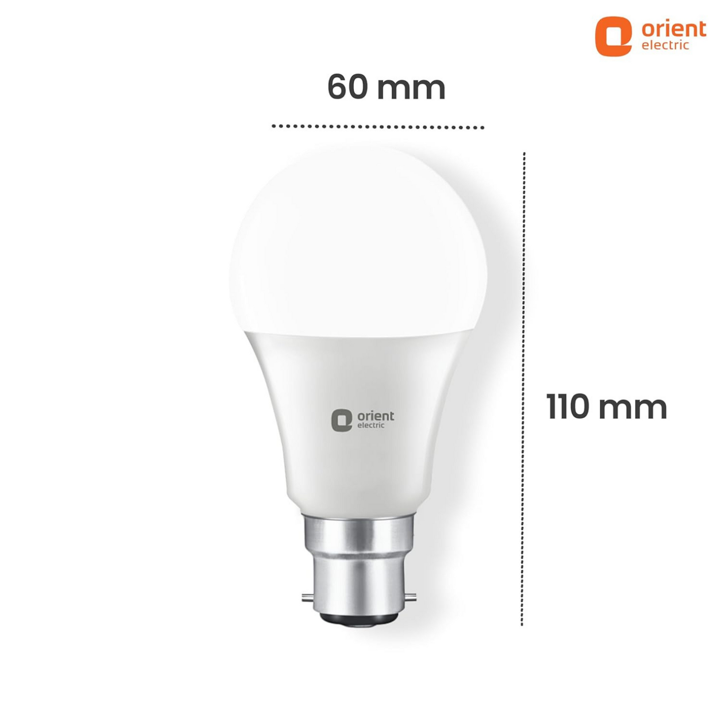 Orient Electric 12W High Glow LED bulb With [SIX MONTH WARRANTY]| 180-degree wide beam angle| Voltage surge protection up to 4 kV| 6500K, Cool White| B22d base| Made in India| Pack of 2