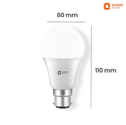Orient Electric 12W High Glow LED bulb With [SIX MONTH WARRANTY]| 180-degree wide beam angle| Voltage surge protection up to 4 kV| 6500K, Cool White| B22d base| Made in India| Pack of 2