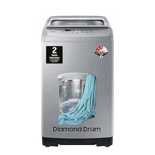 Samsung 7 kg, Fully-Automatic Top Load Washing Machine with Diamond Drum (WA70A4002GS/TL, Imperial Silver)