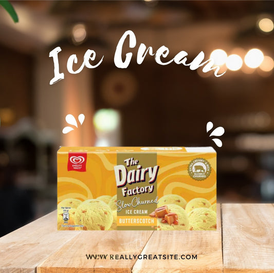 Kwality Walls The Dairy Factory Slow Churned Vanilla Ice Cream 700 ml