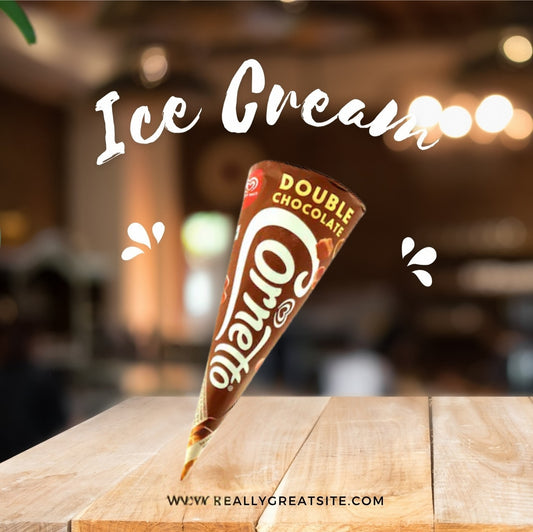 Kwality Wall's Cornetto Double Chocolate Cone Ice Cream 105 ml (Wrap)