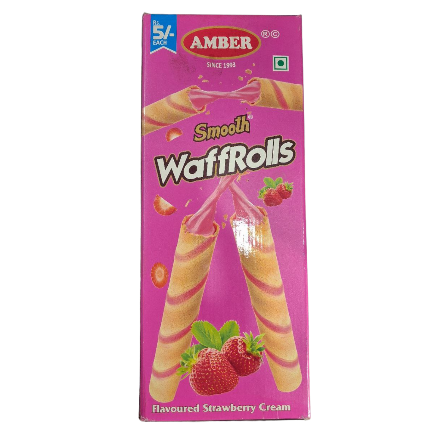 AMBER Smooth WaffRolls  5 Rs [30 Piece] Box