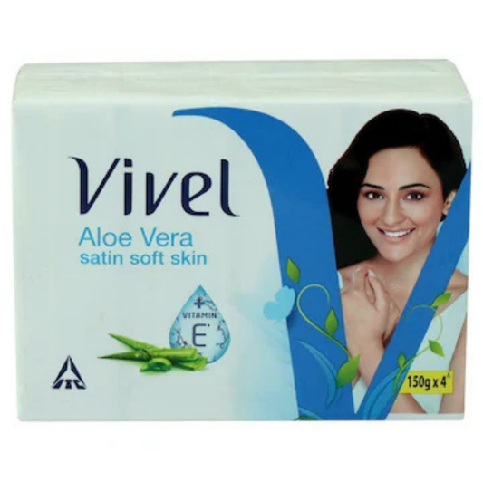 Vivel Aloe Vera Satin Soft Skin Soap 150 g [70 Rs Each] (Pack of 4)