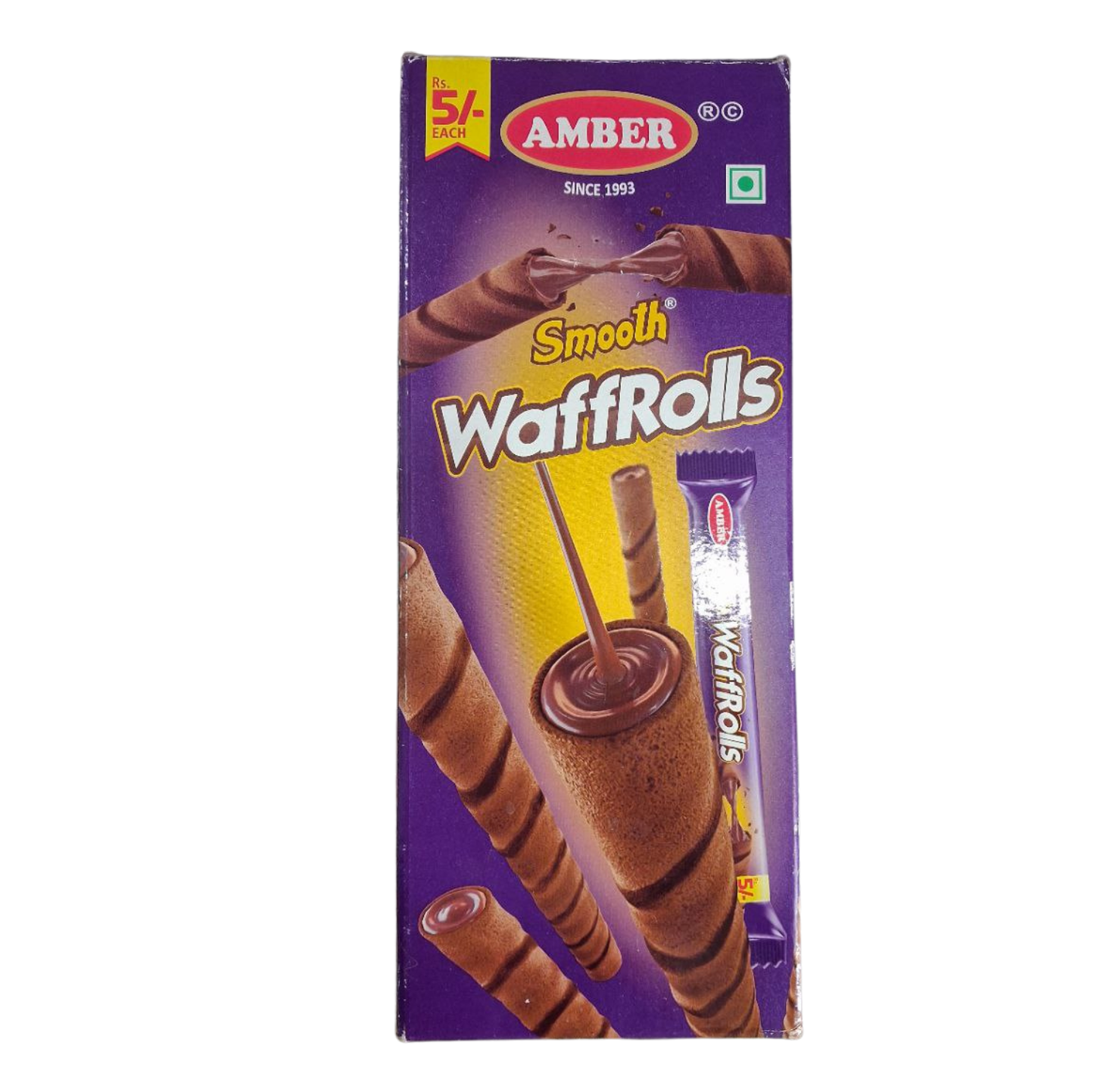 AMBER Dark Smooth WaffRolls  5 Rs [30 Piece] Box