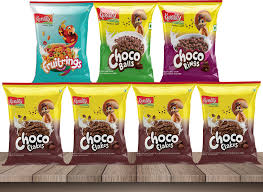 Kawality With Chocos, Fruit rings Breakfast Cereal For Kids Pouch (7 x 18.57 g)