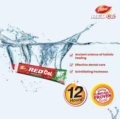 Dabur Red Gel Ayurvedic Toothpaste - 300g (150g x 2, Pack of 2)